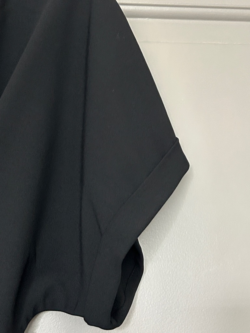 Black Wrap Mini Dress - Picture 3 of 12